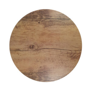 Chef Inox Melamine Serving Board - wood oak effect round