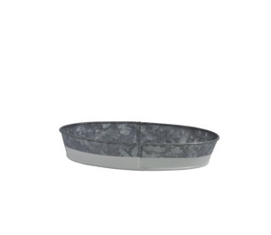 Chef Inox Coney Island - Galvanized oval tray