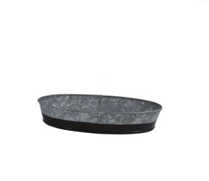 Chef Inox Coney Island - Galvanized oval tray