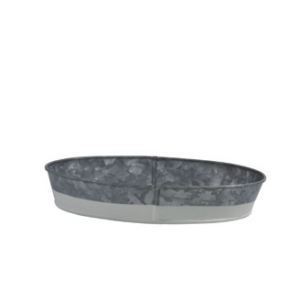 Chef Inox Coney Island - Galvanized oval tray