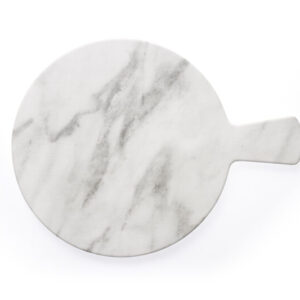 Chef Inox Melamine Serving Board - marble effect round with handle