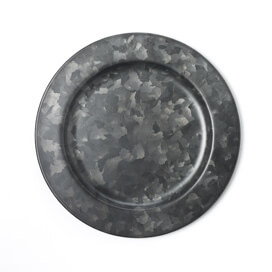 Chef Inox Coney Island - Galvanied black round plate