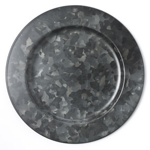 Chef Inox Coney Island - Galvanied black round plate