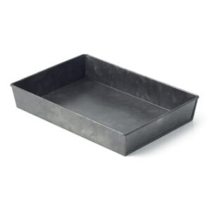 Chef Inox Coney Island - Galvanized black rectangular flared tray