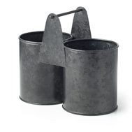 Chef Inox Coney Island - Galvanised black dual pot caddy