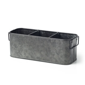 Chef Inox Coney Island - Galvanised rectangular caddy