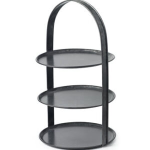 Chef Inox Coney Island - Galvanised 3-tier tea stand