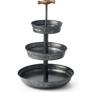 Chef inox coney island galvanized black stand 3 tier